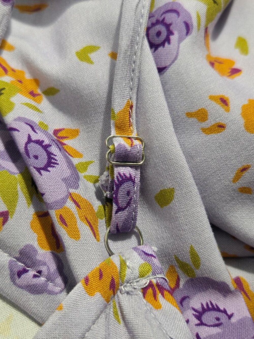NWT | Purple Lavender Floral Wide Leg Spaghetti Strap Romper Jumpsuit | XLarge - Picture 7 of 10